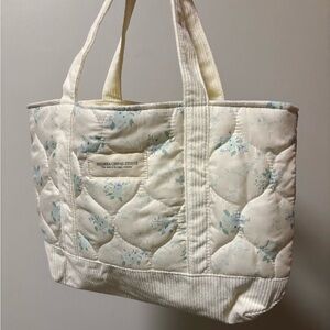 Floral Mini Bag - Cream and Blue